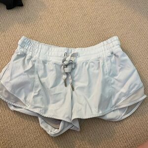 White drawstring lululemon shorts